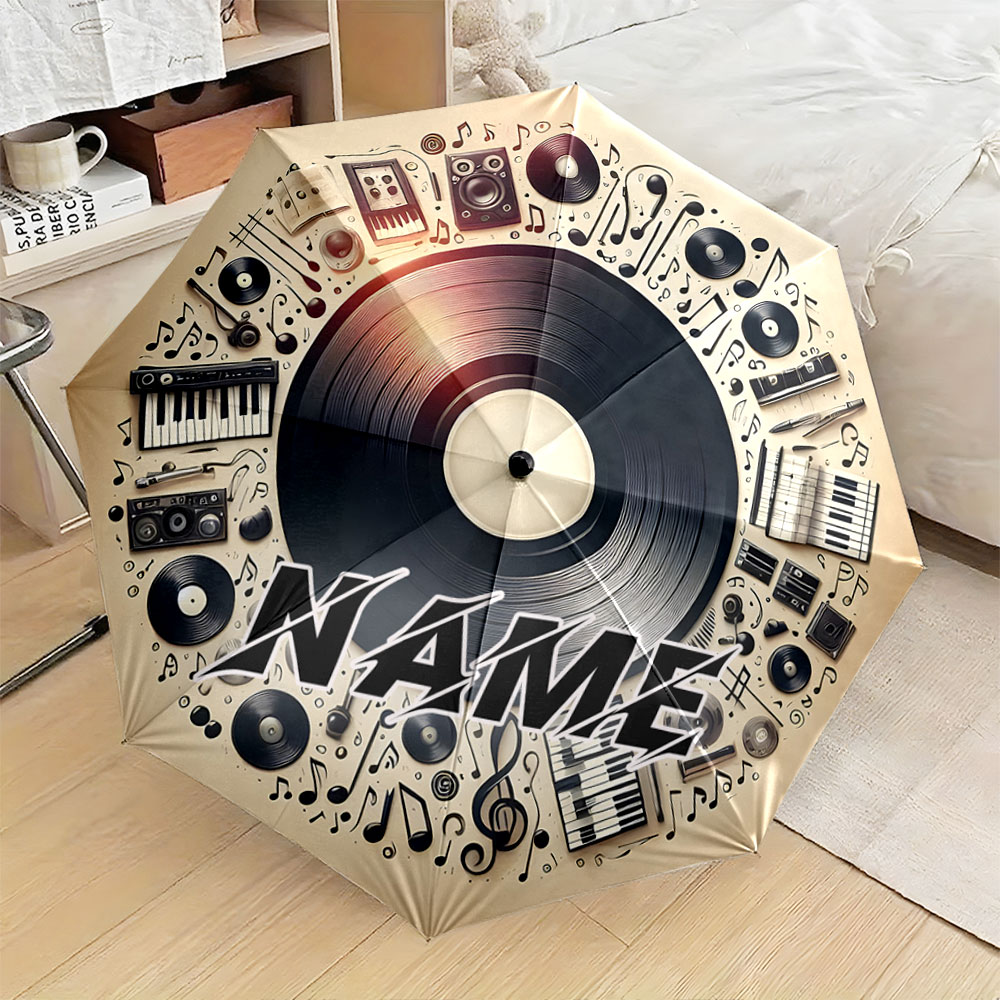 Musical Instrument And Names - 맞춤형 이름이 새겨진 우산, 