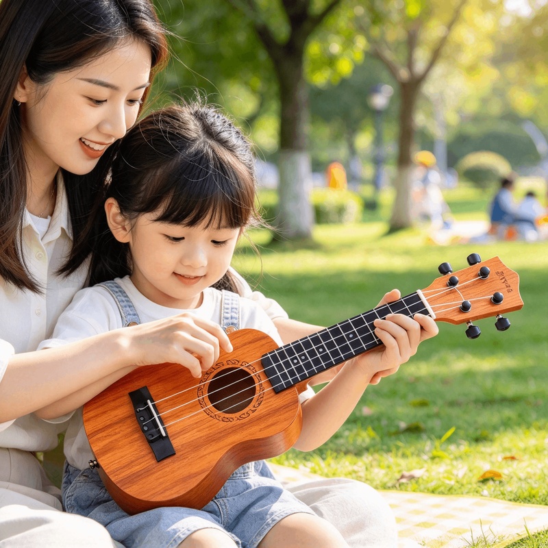 Musical Instrument Harmonium - 35cm 크기의 어린이용 유쿨렐레 기타 장난감,